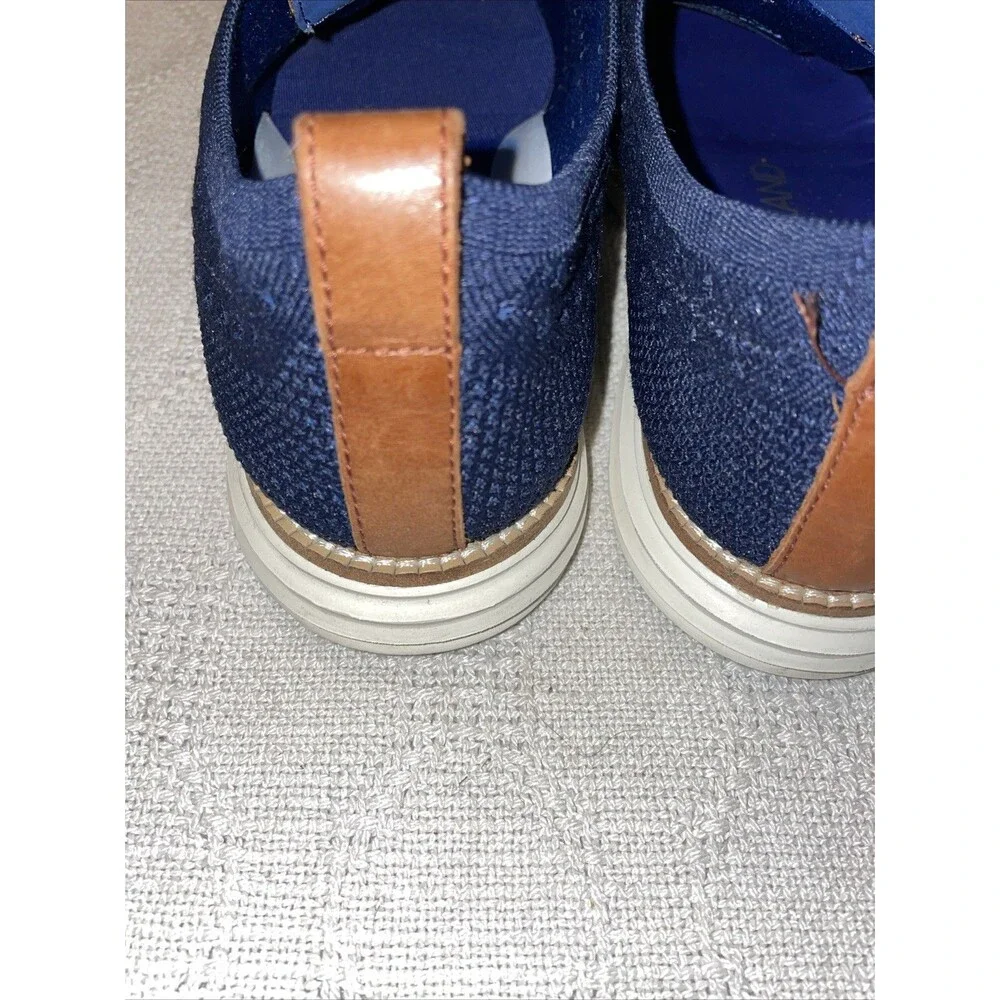 Cole Haan Original Grand Men’s Wingtip Casuals Size 9.5 M Blue Fabric Athleisure